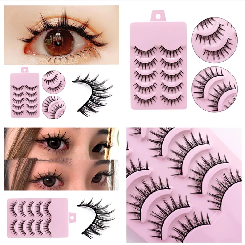 3D Faux Mink Eyelashes Little Devil Cosplay Lash Extension Japanese Fairy Lolita Eyelash Daily Eye Beauty Makeup Tool