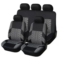 Fundas de asiento de coche, juego completo, delanteras divididas, traseras, universales, de tela, para SUV, sedán, furgoneta, fundas interiores para automóvil
