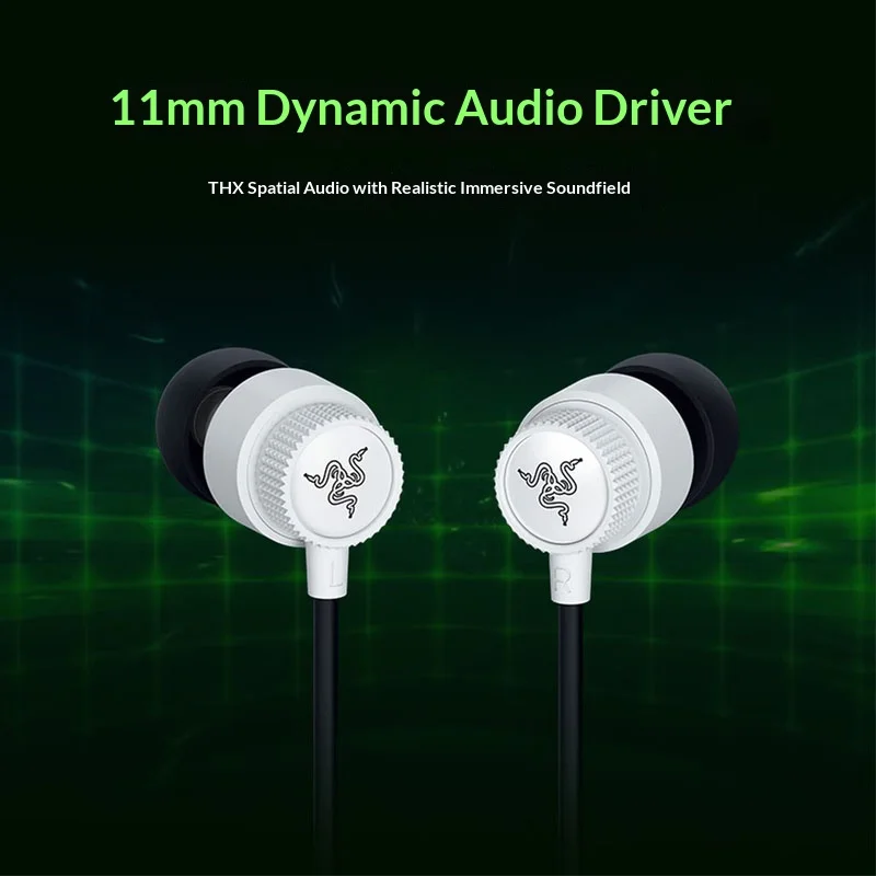 Razer Hammerhead V3 Wired Earphones 7.1 Surround Sound Gaming TypeC Adjustable EQ Earbuds for Android iPhone PC Game Accessories