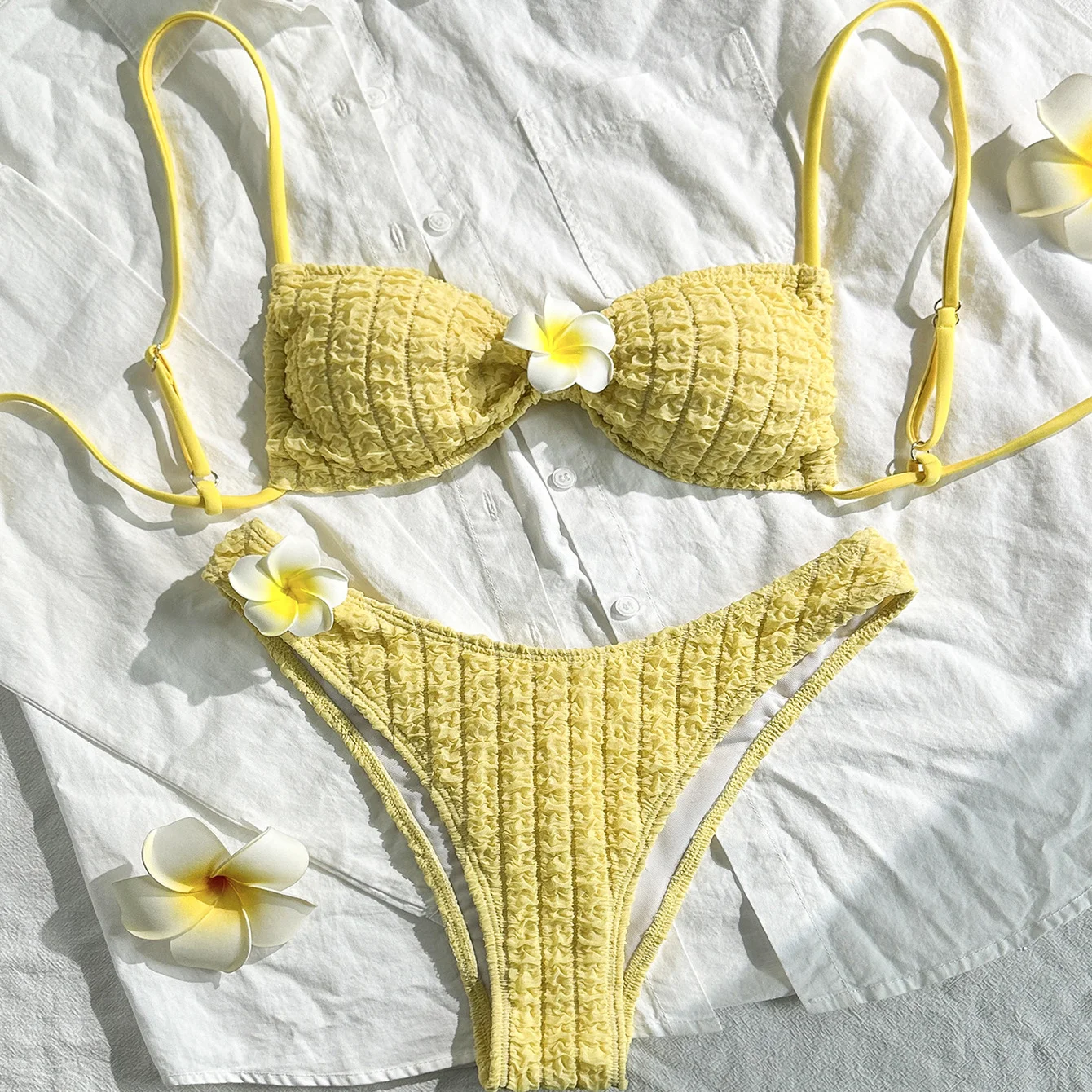 

Sexy Flikini Swimsuit Women's Faionable Beach Coast Split Tube Top Swimwear Polyester Material Triangular Design