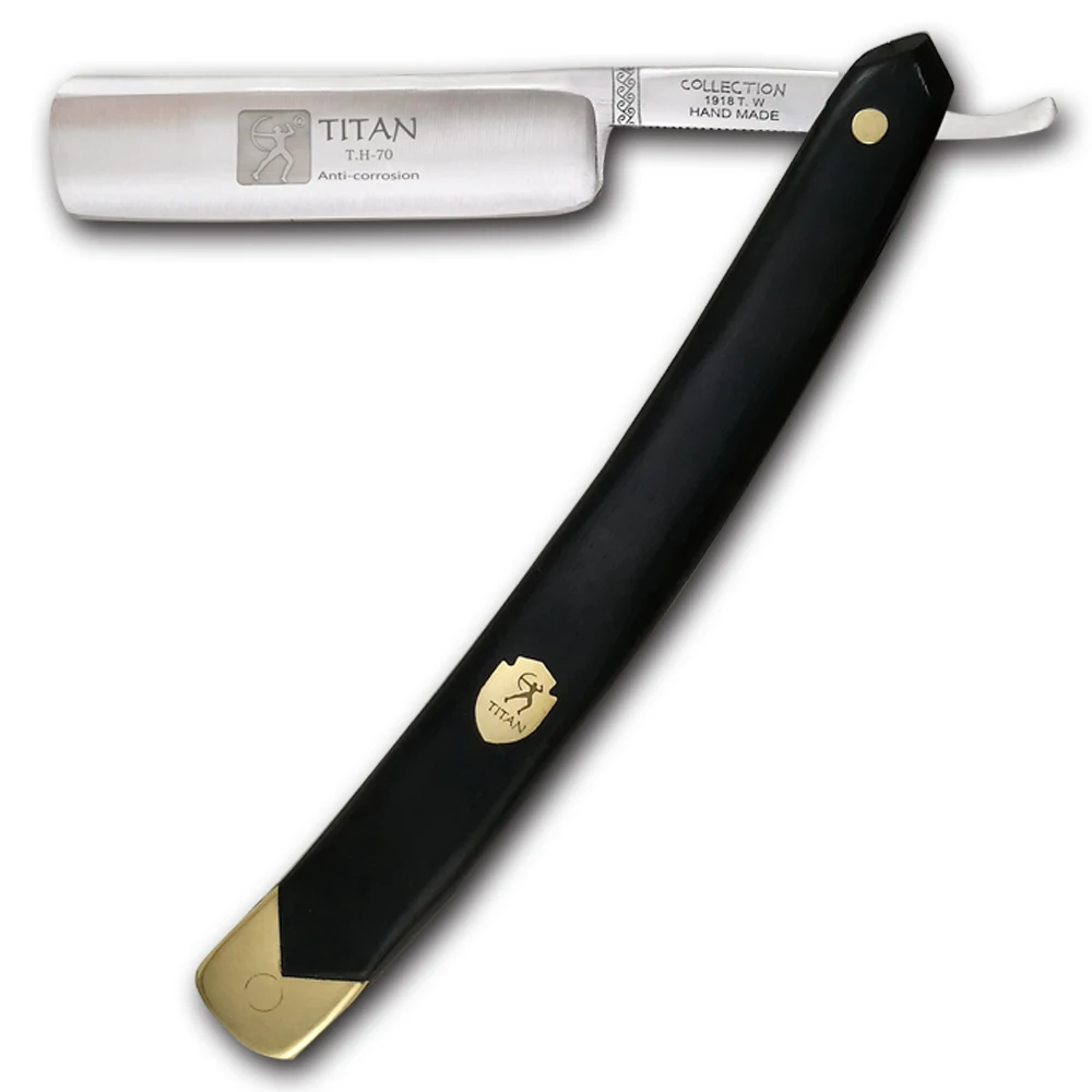 Titan straight razor  wooden handle   hand made  stainless steel blade sharping shaving