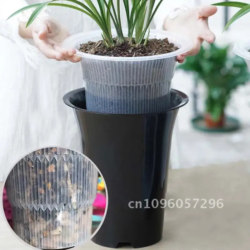 Meshpot 3 Pack 13 cm 15cm 18cm Orchid Pot with Cattleya Plastic Planter Controlling Slot Orchid for Cymbidium Root Flower Plants