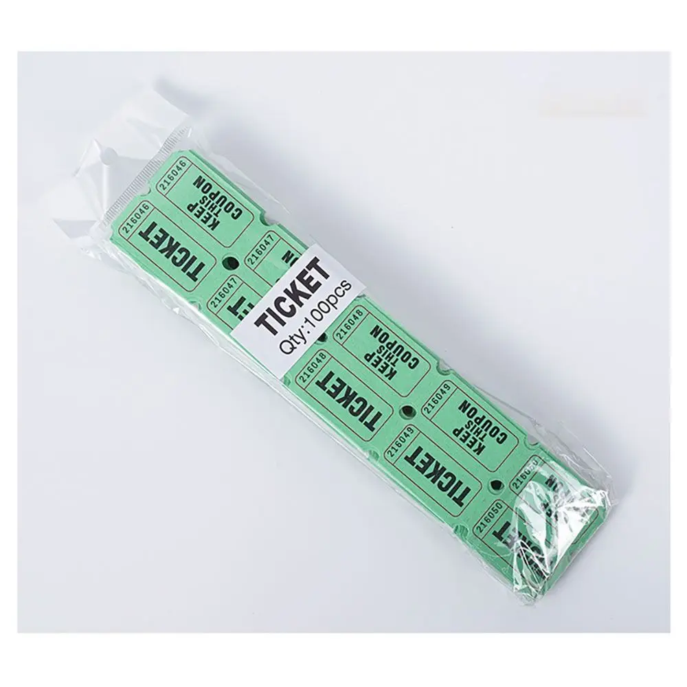 100Pcs For Classroom Raffle Tickets Drink Events Bulk Lottery Celebration Event Tickets Single Paper Labels Colorful