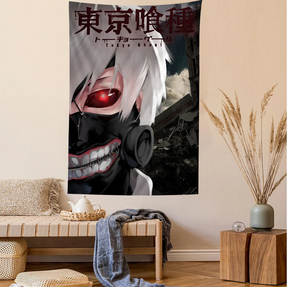 Anime Tokyo Ghoul Hanging Bohemian Tapestry Hanging Tarot Hippie Wall Rugs Dorm Home Decor