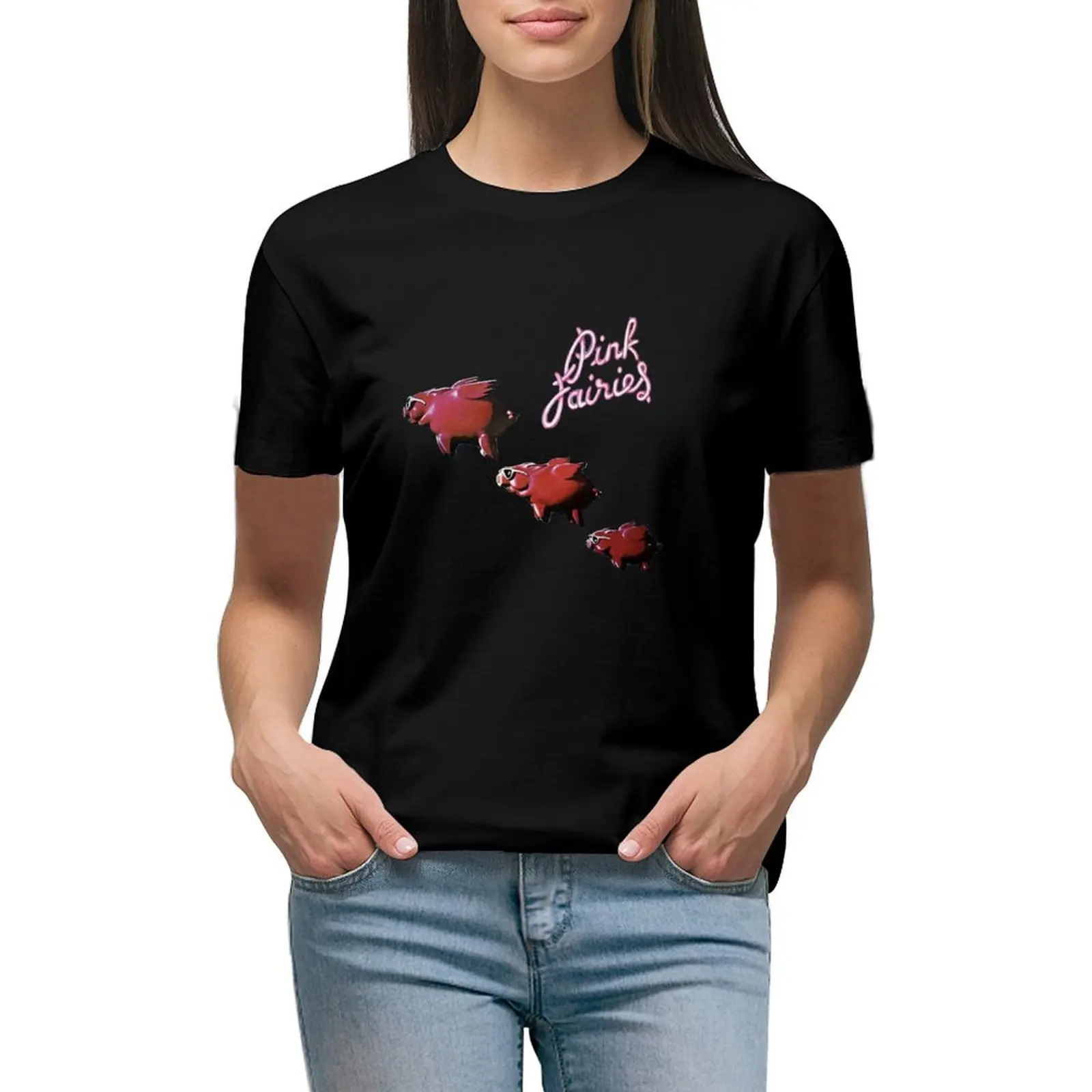 

Pink Fairies - Kings of Oblivion T-shirt anime clothes vintage clothes plus size tops ariat shirts for Women