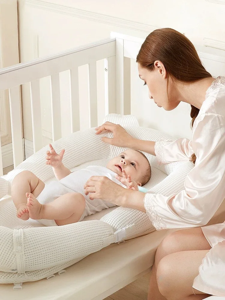 Tempat tidur bayi baru lahir, tempat tidur bayi bionik, menenangkan, anti-menakutkan, kasur lembut, dapat dilipat dan dapat dicuci