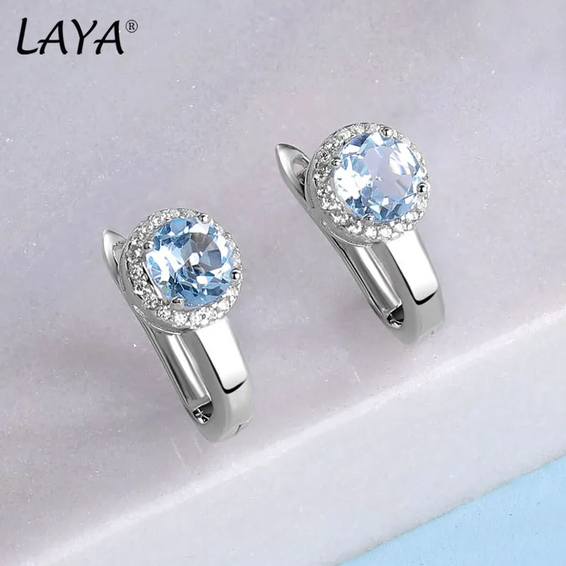 LAYA 100% 925 Sterling Silver Millennium Cut Vintage Gemstone Natural Citrine Earrings For Women Wedding Engagement Fine Jewelry