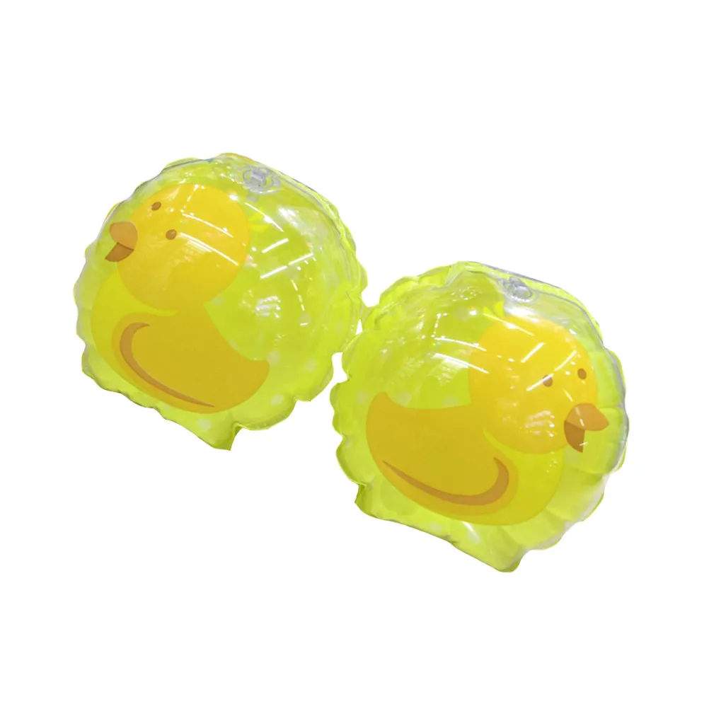 

2Pcs Children's Swim Rings Inflatable Duck Pattern Arm Bands Lightweight Waterproof Floating Armbands for Beginner Swimming