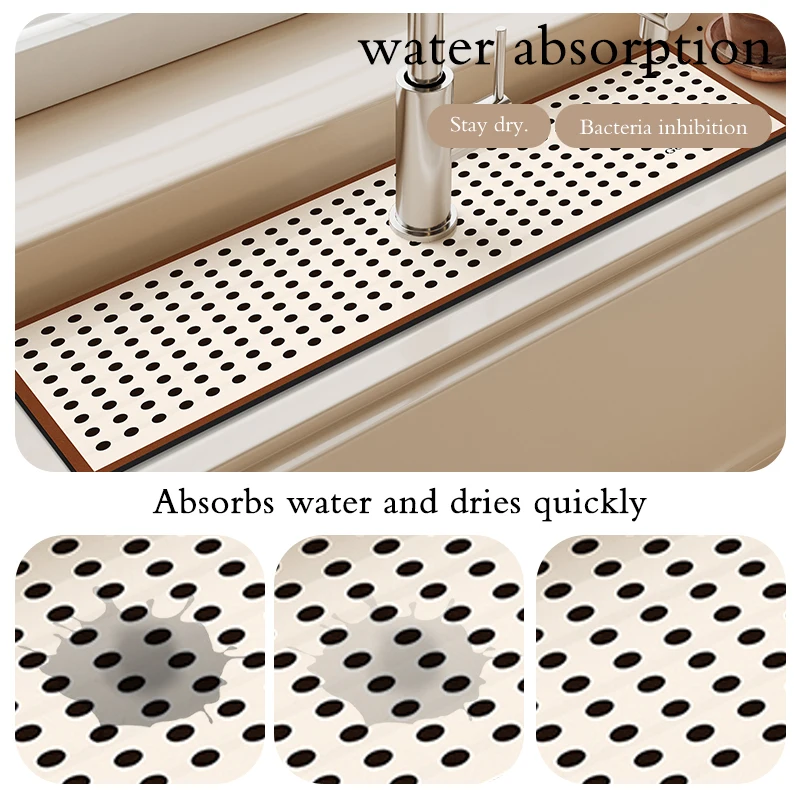 Diatom Mud Sink Faucet Drain Pad Table Mat Toilet Absorbent Non-slip Anti-mildew Mat For Kitchen Countertop Dining