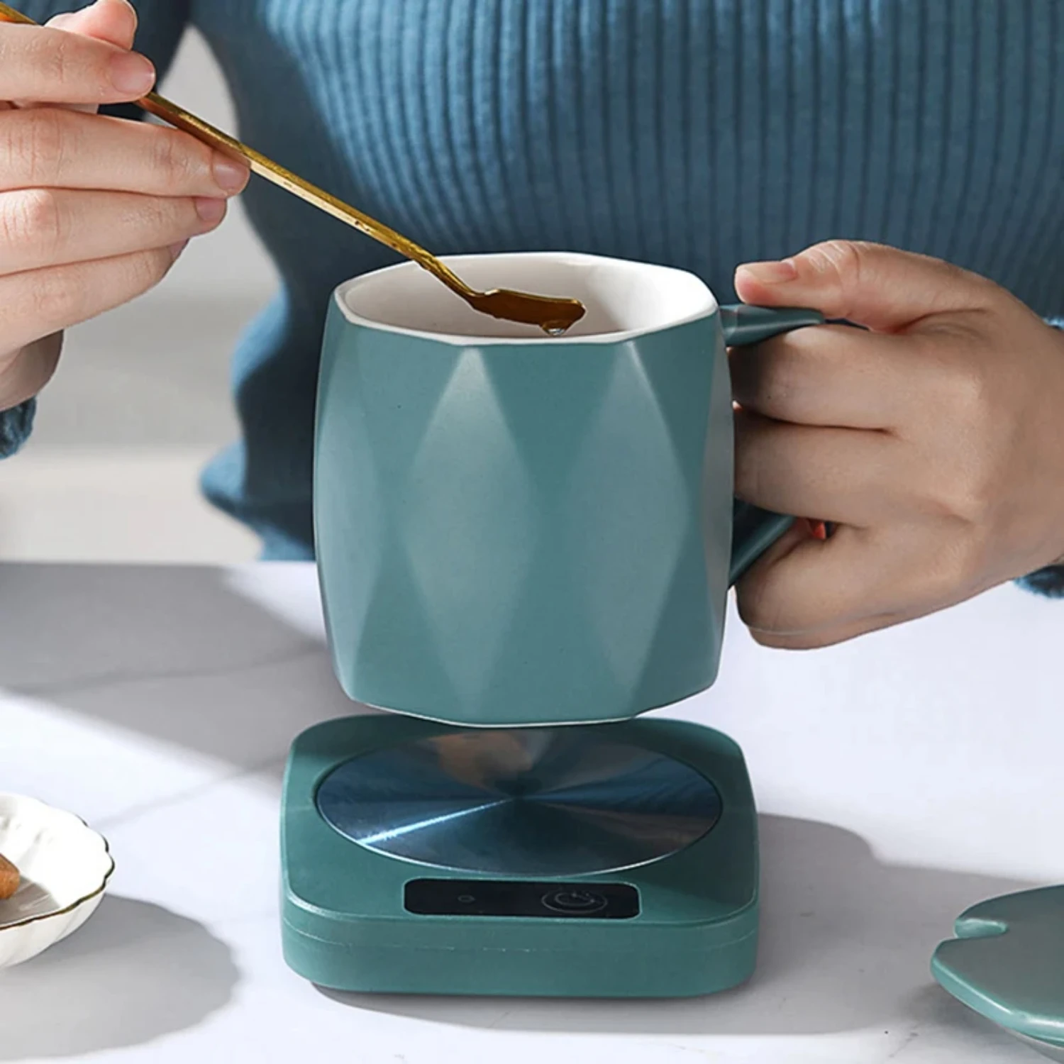 Chauffe-Tasse Électrique Efficace à Température Constante, Prise UE, pour la Maison ou le Bureau, Nouveau