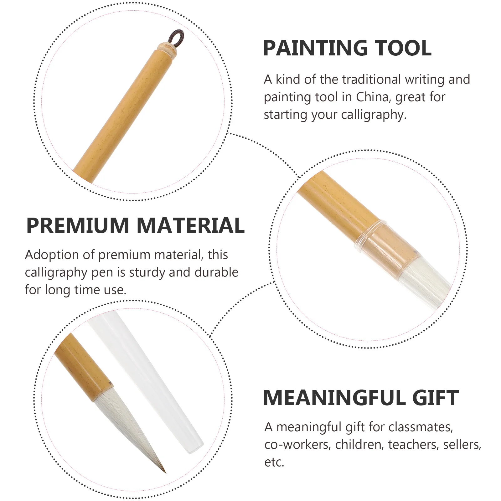 فرشاة الخط مادة ممتازة الكتابة السلسة لا تساقط للرسم بالألوان المائية رسم السكتة الدماغية قلم الطالب الفن