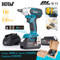 380N.m Brushless Electric Impact Wrench 1/2 1/4 inch Electric Screwdriver 3 Gear Cordless Electric Wrench for Makita 18V Battery