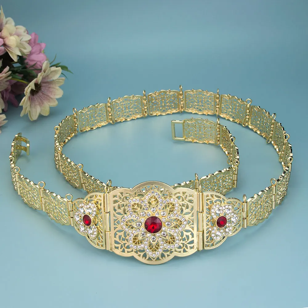 Sunspicems Moroccan Caftan Belt Gold Color Red Green Stone Algeria Wedding  Dress Kaftan Abaya Arab Waist Chain Bridal Jewelry - AliExpress 36