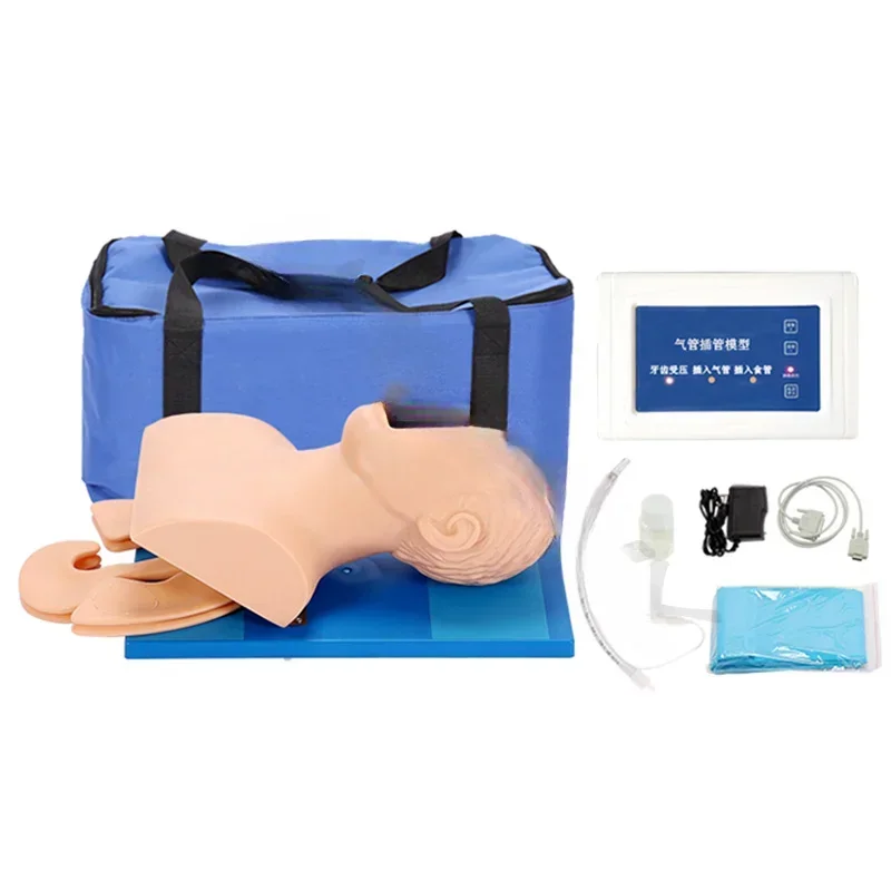 FOR  Manikin Training Model Adult Electronic Human Tracheal Training Model Airway Management Training Device PVC Alarm Sim