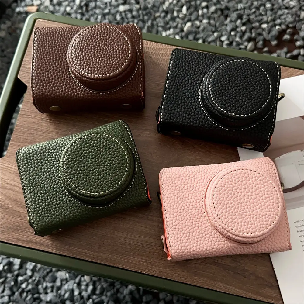 Camera Bag Case For Ricoh GR3 GR3X Luxury Handmade PU Leather Bottom Opening Full Body Cover With Strap