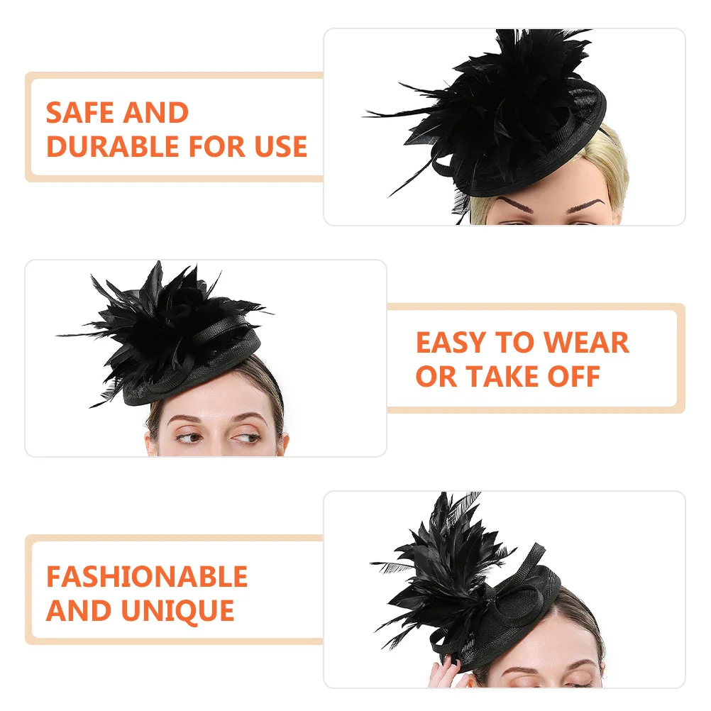 زهرة عقال فاسيناتور مشبك شعر خفيف الوزن للنساء قبعة حفلات الشاي ملابس السهرة قبعات أنيقة #3