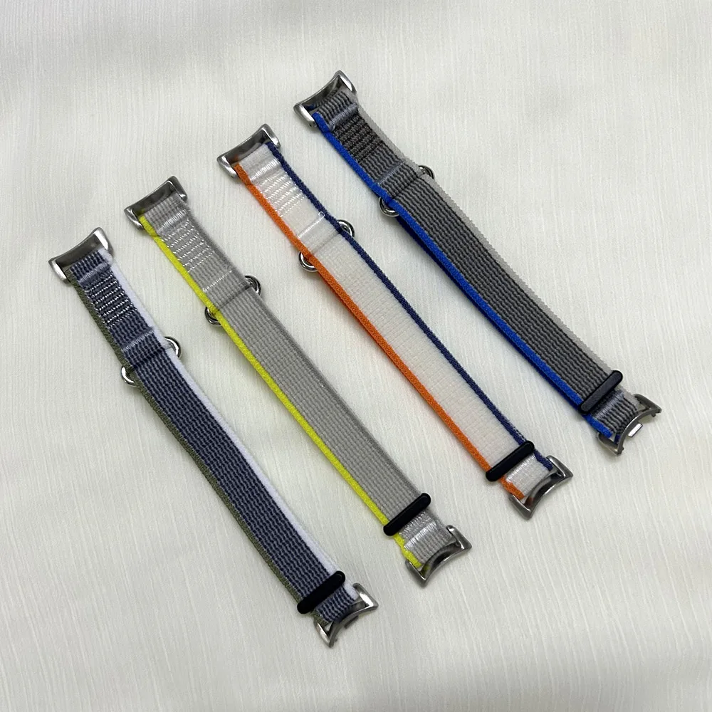 Loop Nylon Strap Mi Band 9 Bracelet Replacement Elastic Watchband for Xiaomi Smart Band 8 NFC Smartwatch Lightly Woven Wristband image 3