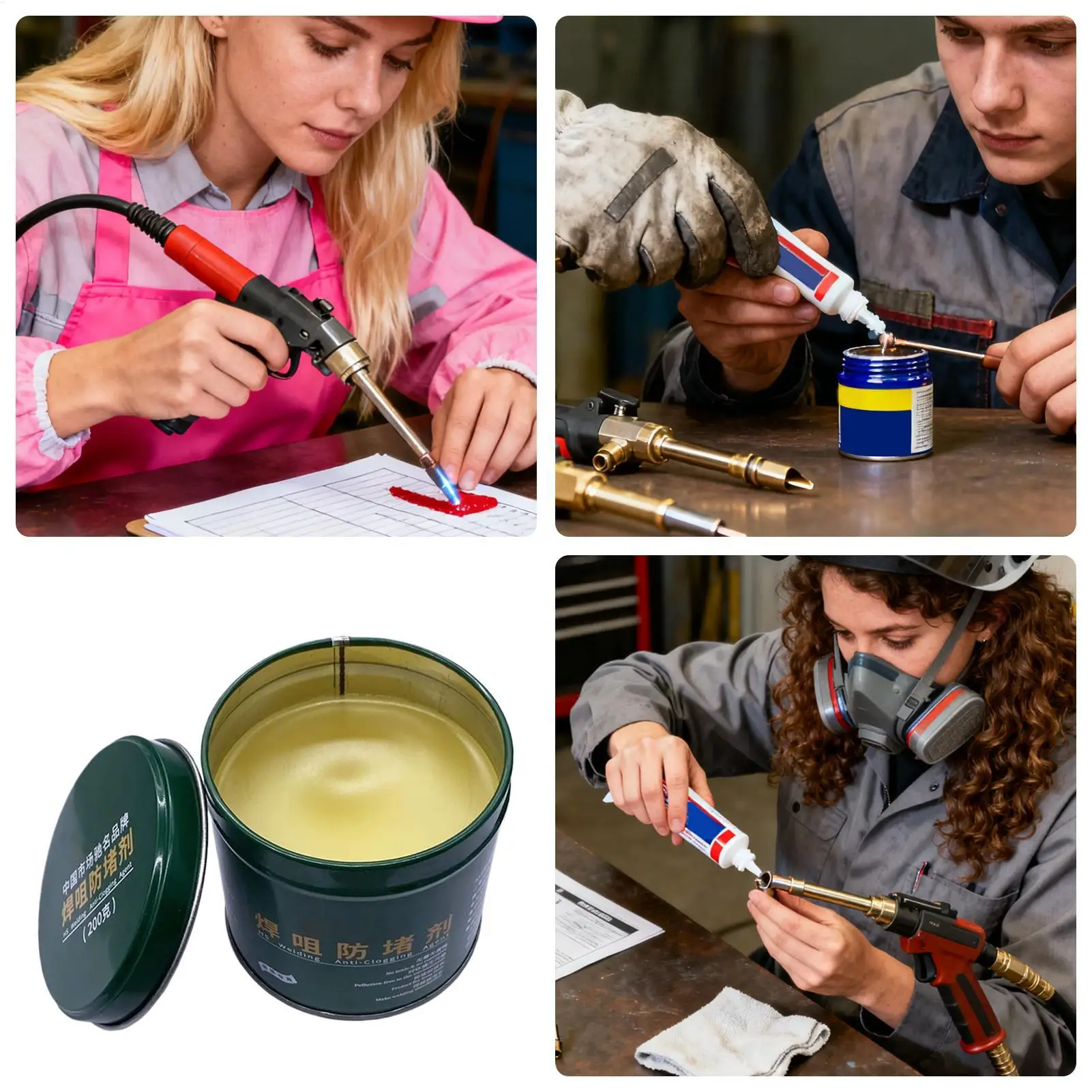 200g Welding Nozzle Gel TIG Anti-Clogging Balm TIG/MIG Welder Nozzle Gel for Spatter Flux Spray Tools Equipment Machine Wire