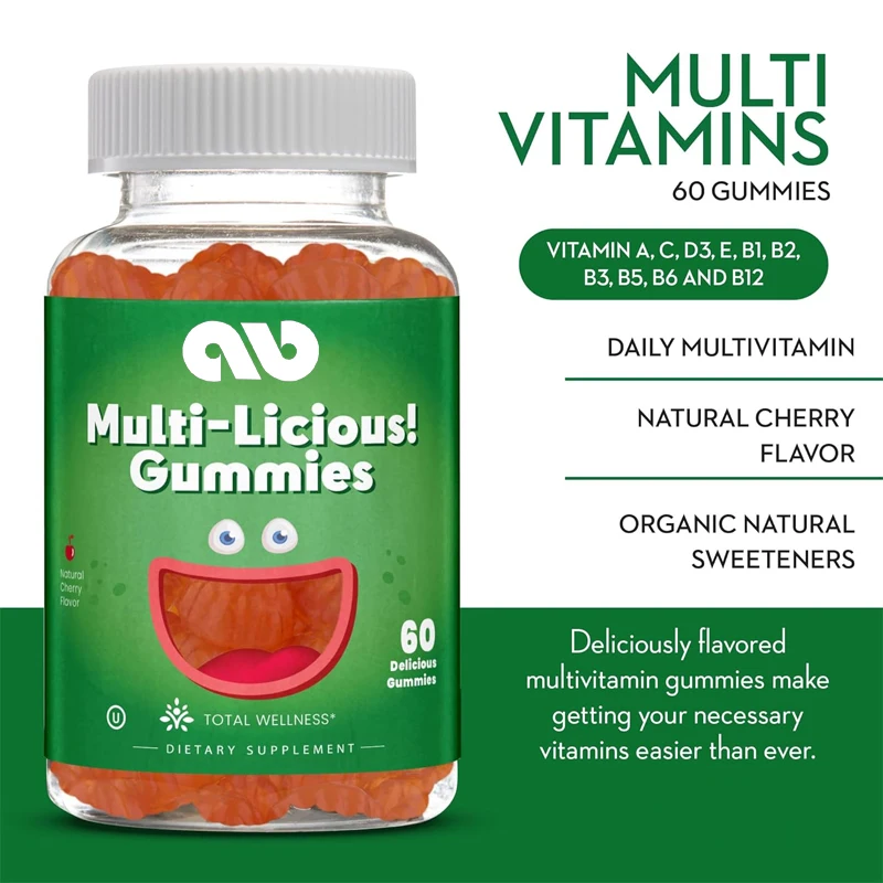 

Adult and Children's Complex Vitamin Gummies - Cherry Flavored Gummies Complex Vitamin -60 capsules