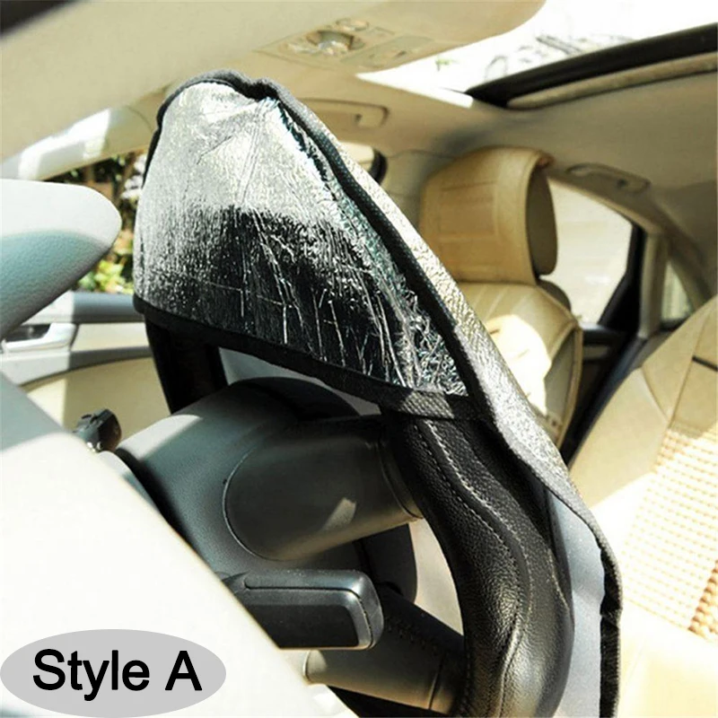 Double Heat Insulation Sunshade Cover Protection Foldable Anti-uv Sunscreen Car Interior Supplies for All Car Steering Wheel