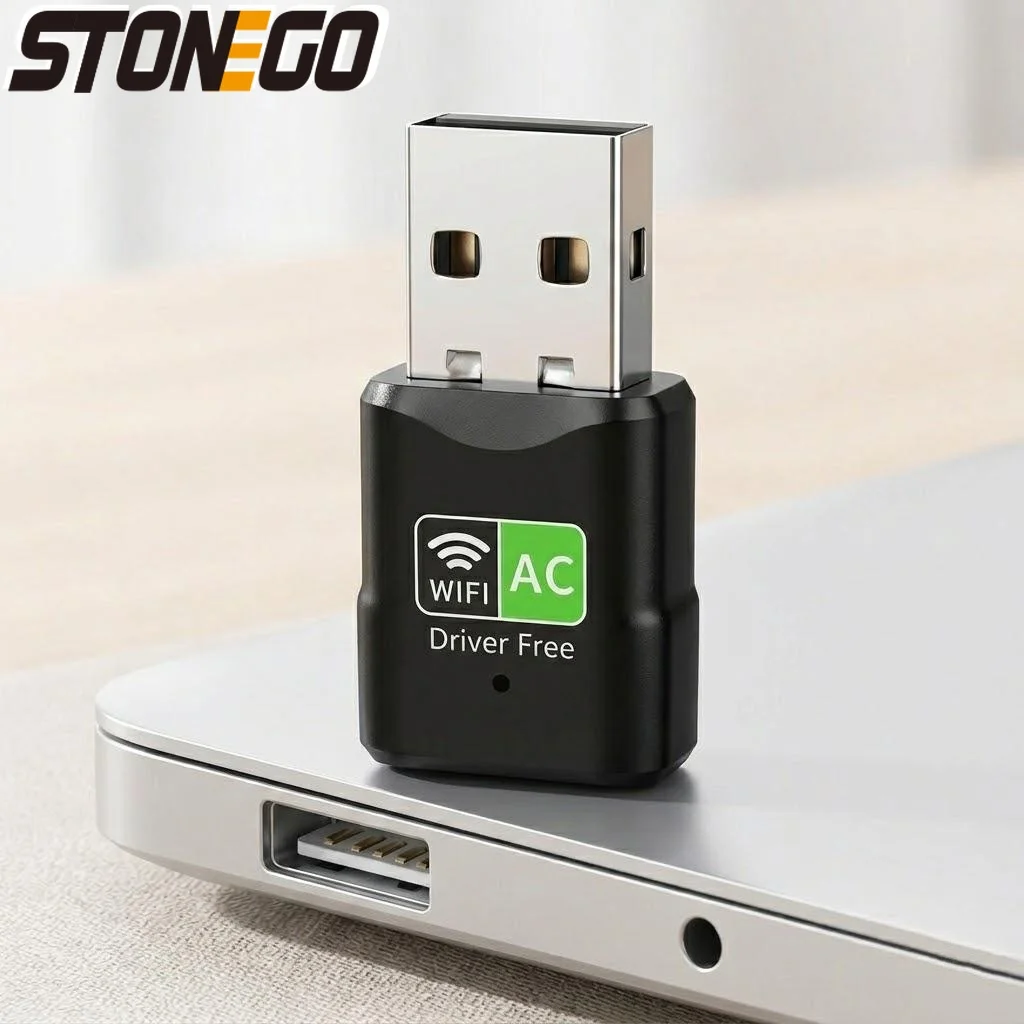 

AC600 Dual Band WiFi Adapter USB Dongle for PC Laptop Windows 11/10 2.4G 5GHz Wireless Network Receiver