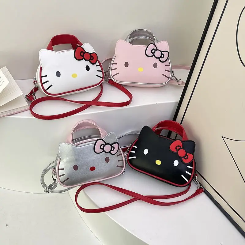 

Sanrio Hello Kitty сумка на плечо для девочек, простая сумка для отдыха Kawaii с героями мультфильмов, модная универсальная сумка через плечо в стиле аниме, новый стиль, подарок, хит продаж