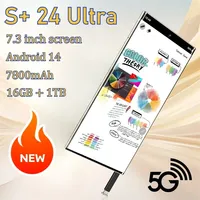 New S+ 24 Ultra 7.3HD Original Global Version Mobile Phones 4G 5G Dual Sim Smartphone Android 14 Cell Phone 7800mAh Cellphones