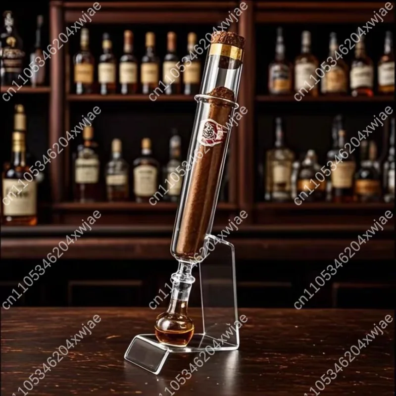 مجموعة أنابيب زجاجية ممتازة للعلاج بالروائح العطرية، مجموعة أدوات الشيخوخة من دخان البلوط مع حامل عرض