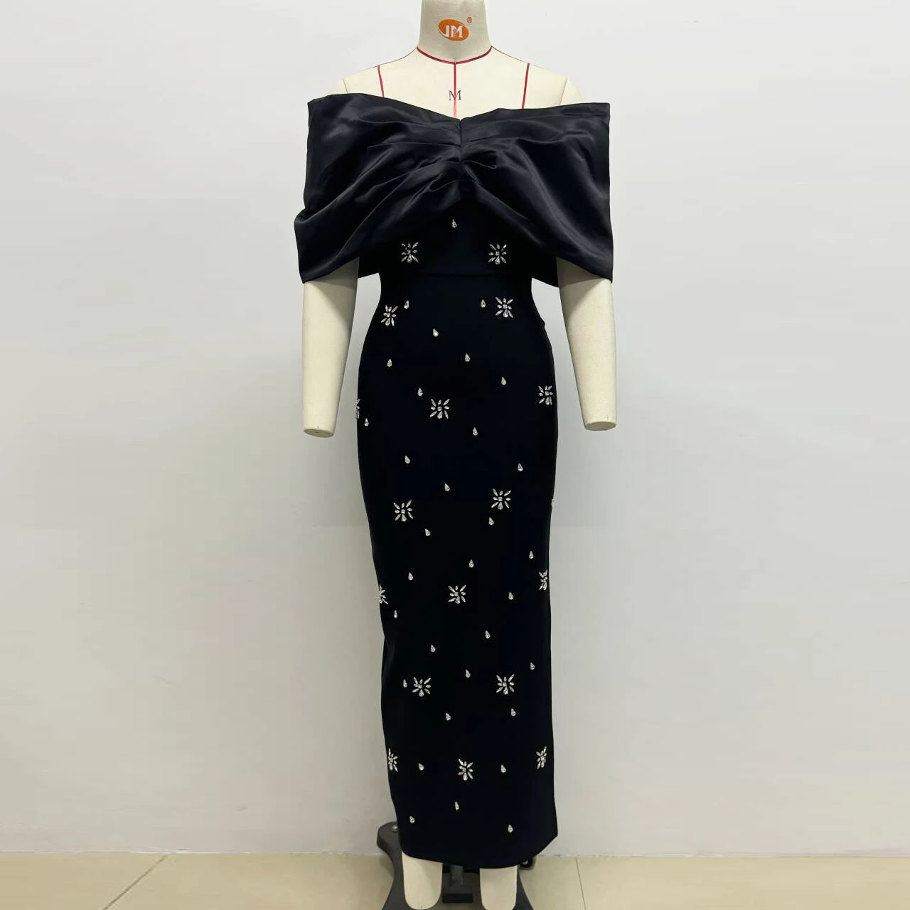 Women New Arrival Bandage Dress Sexy Beading Off The Shoulder Patchwork Clothes Club Party Celebrity Dresses