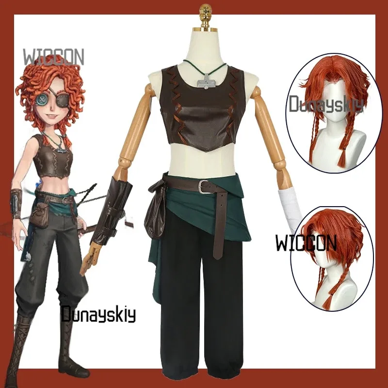 

New Survivors Brynhildr Vilulf Cosplay Game Identity V Archer Cosplay Costume Vest Pants Bag Uniform Suit Party Outfit for WOman