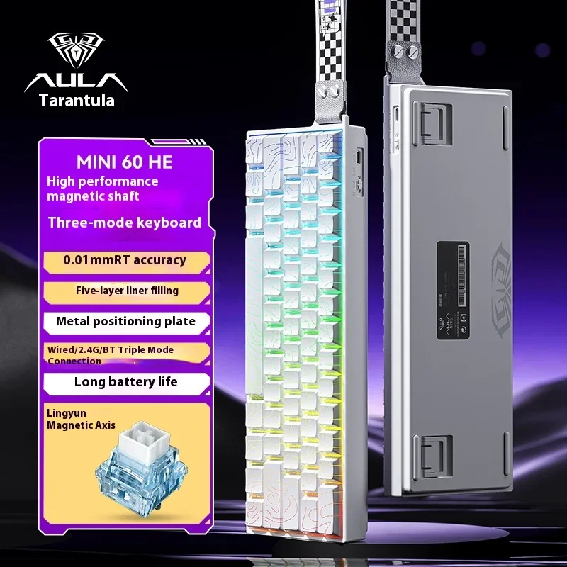 AULA MINI60 HE Wireless Mechanical Keyboard 60% 3-Mode