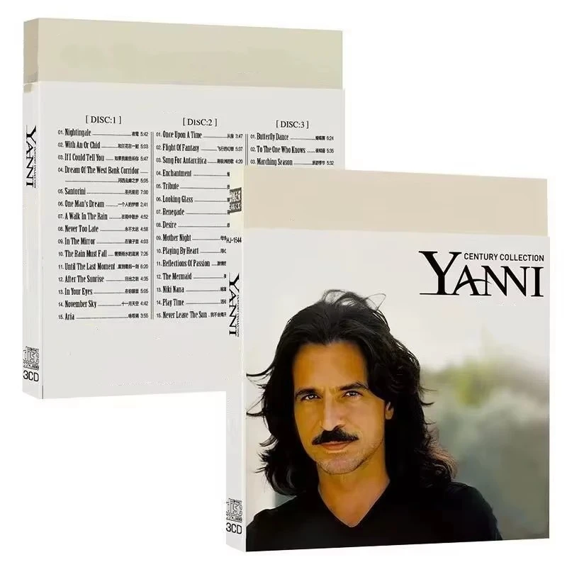 Klassieke Yanni Chryssomallis Muziek CD Greatest Hits Album Nightingale 3pcs Muziek Record Cosplay Walkman Auto Soundtracks Box Geschenken
