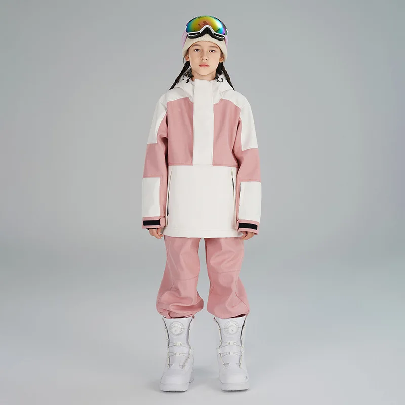 

Children's Wear-resistant Warm Ski Suit Set Girls Breathable Skiing Jacket Pants Youth Boys' Windproof Waterproof Snow Clothing