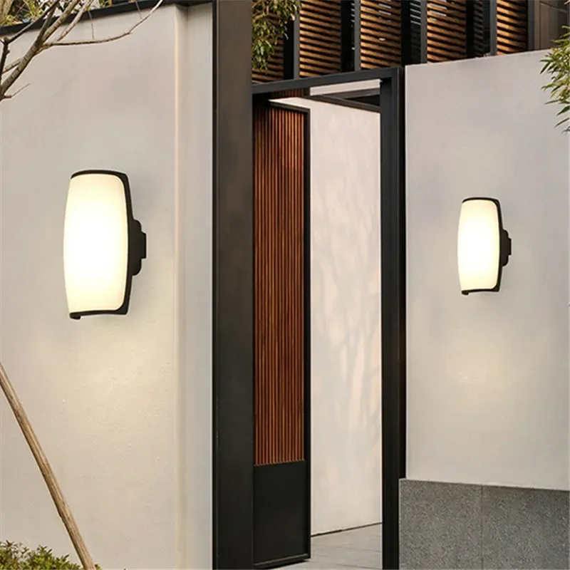 ASHER-Lámparas de pared LED contemporáneas para exteriores, simplicidad eléctrica, impermeable, balcón, pasillo, patio, Villa, puerta, Hotel