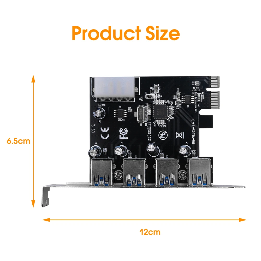 4 Port USB 3.0 PCI-E Expansion Card PCI Express PCIe USB 3.0 HUB Adapter 4-Port USB3.0 Controller USB 3 0 PCI e PCIe Express