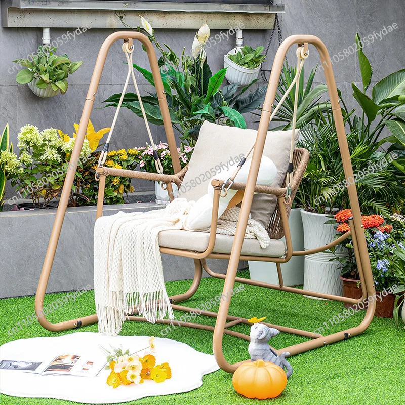 Outdoor Courtyard Swing Rocking Chair Outdoor Courtyard Balcony Garden Waterproof Sunscreen Double Hammock