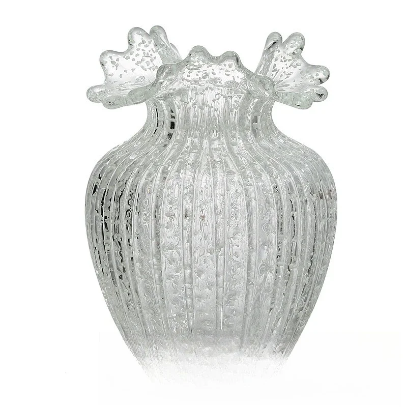 

Luminous vase, wave flower mouth vase, glass home decoration, cat claw fluorescent vase, sky star glass vase