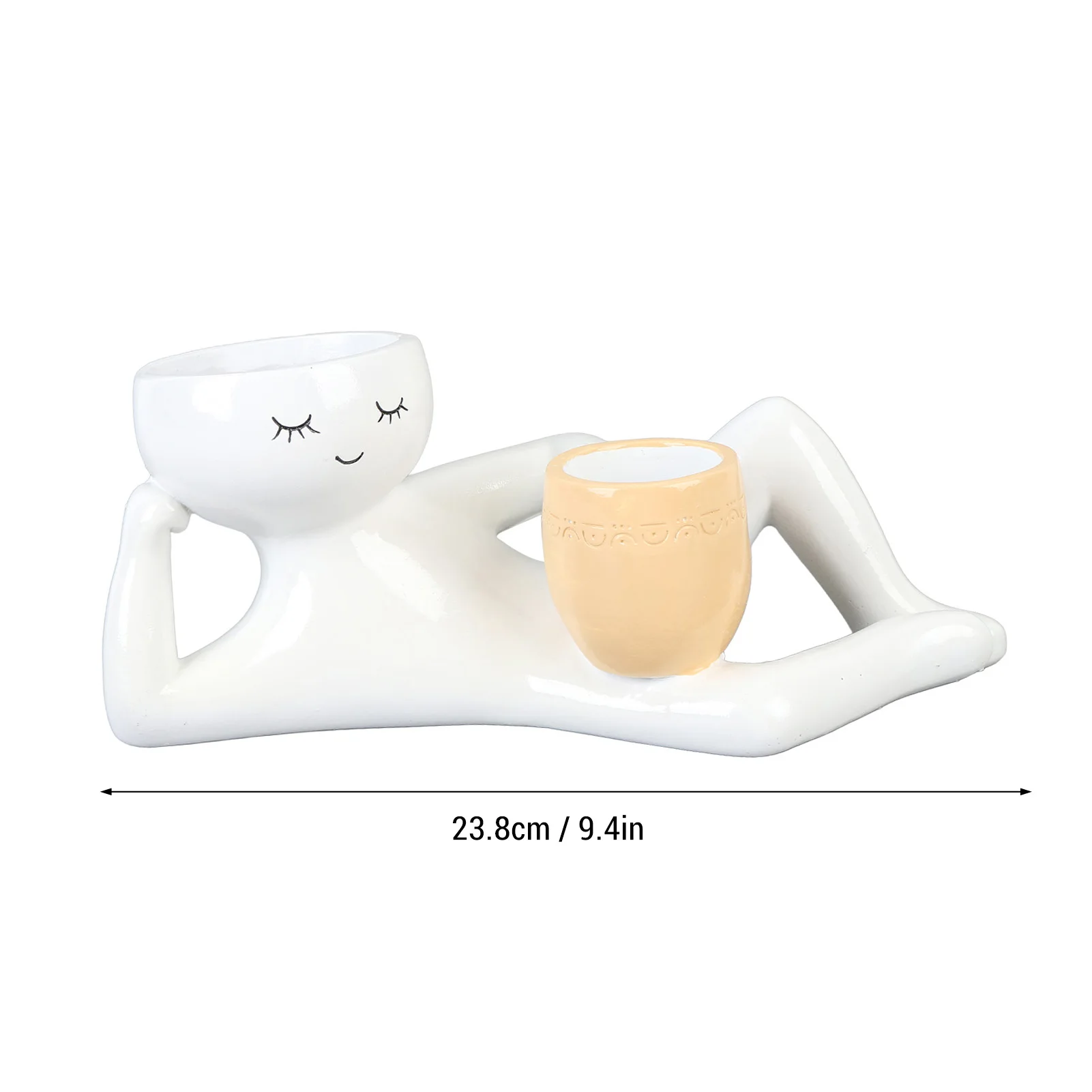 وعاء عصاري إبداعي من الراتنج الاصطناعي قابل للتنفس لتزيين سطح المكتب #5