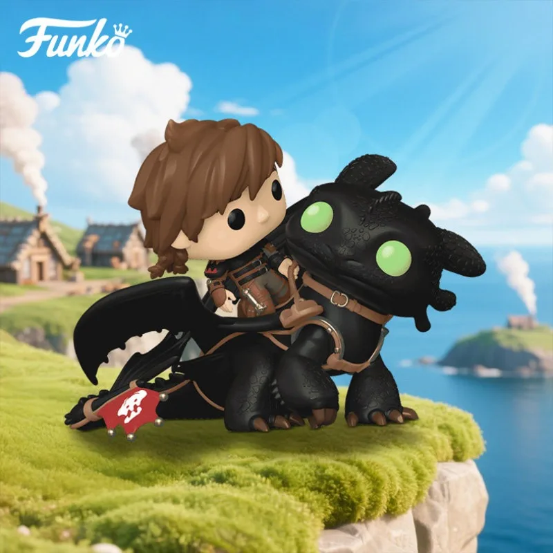 

Funko Pop Genuine How To Train Your Dragon Hiccup Toothless Night Fury Peripheral Hand-made Ornaments Dolls Boy Gift