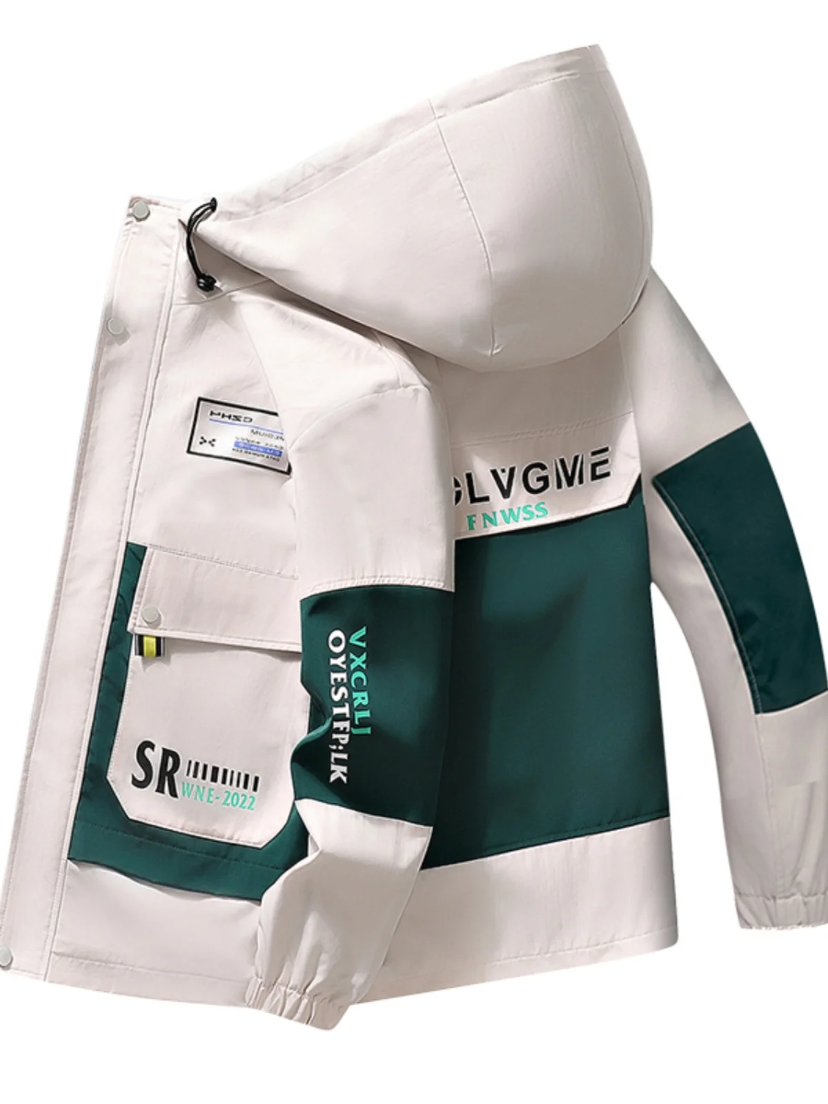 

Мужская куртка с капюшоном на подкладке Fce, весна-осень 2024, новинка, модная молодежная повседневная хлопковая рабочая одежда, пальто