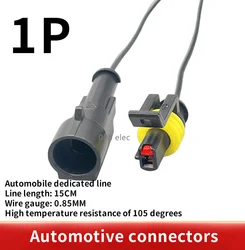 5 sets Kit 1 Pin Waterproof Electrical Wire Cable automotive Connector Plug for car