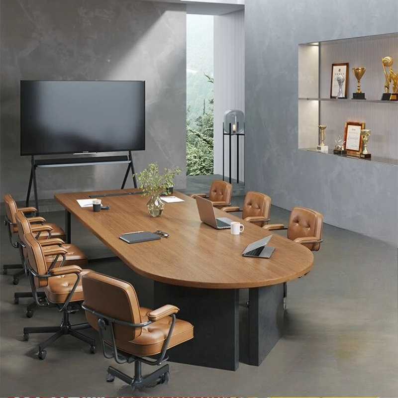 반원형 회의 테이블 고급스러운 고급 협상 교육용 테이블 다기능 대형 사무용 가구