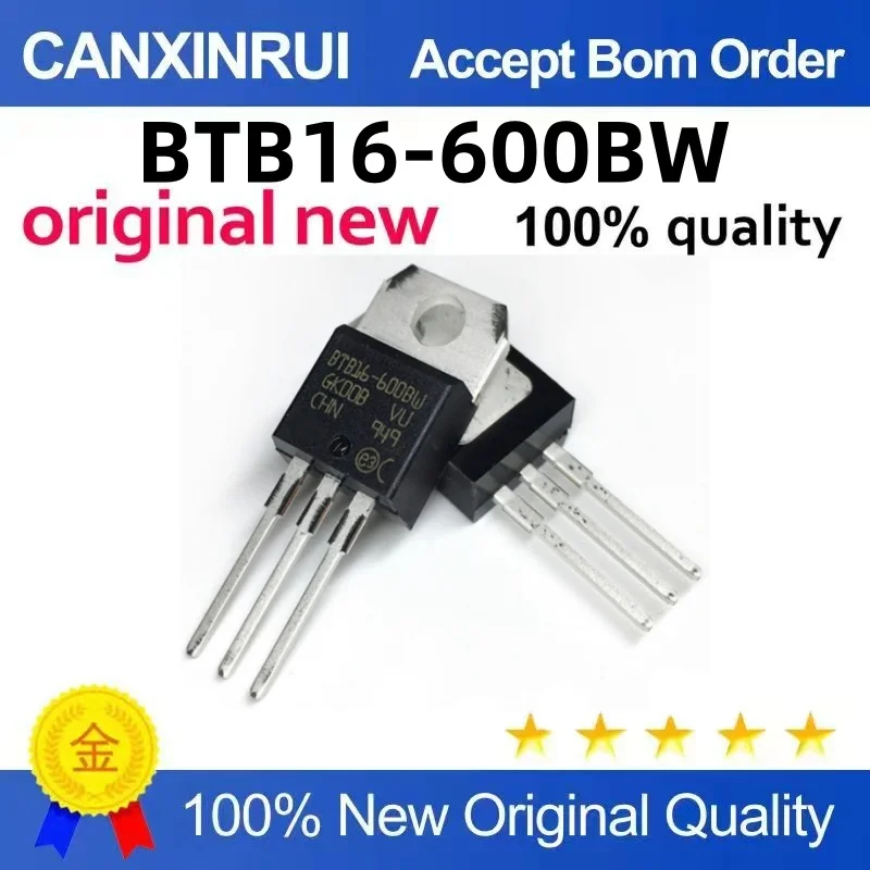 (10-300piezas)Brand new original BTB16-600BW 16A 800V bidirectional triac TO-220 spot chip IC