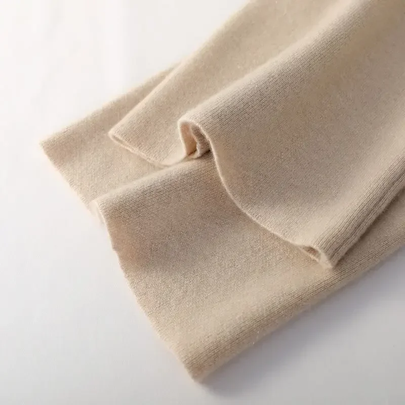 Soft Knitted Pants Women's Autumn/Winter Outerwear Hanging Knitted Wide Leg Pant White Floor Pants Straight Leg Pants