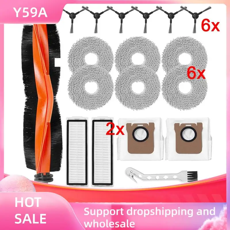 

Y59A Accessory Set For Xiaomi X20 Max/Xiaomi X20 Pro Robot Vacuum, Roller Brush, Side Brush, Wipes, Filters, Dust Bags