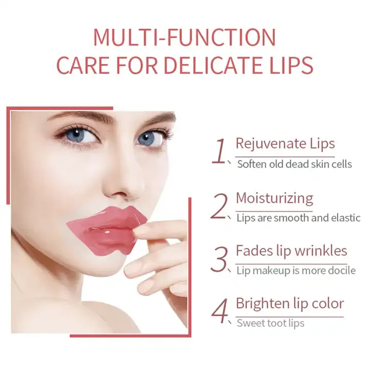 KORMESIC Watergeïnfuseerd Lip Masker Hydraterende Essentie Anti Aging Rimpel Gel Lippen Pad Patches Huidverzorging