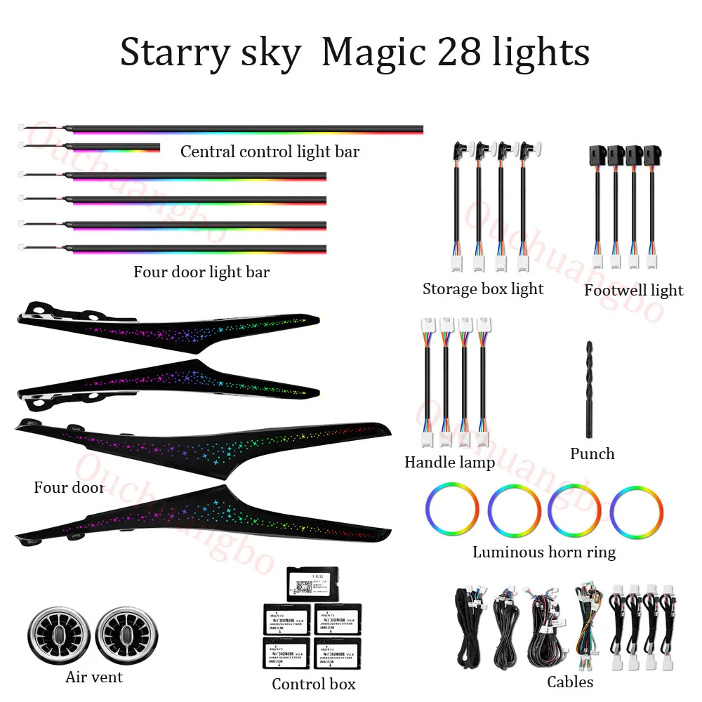 

ouchuangbo led lights for IS 2014-2021 Atmosphere Lamp Backlight Interior ambiental LED kit Dynamic trim