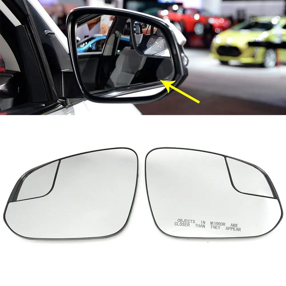 Rearview Heated Left Right Side Blind Spot Rear View Mirror Glass Lens For Toyota RAV4 2016-2018 4Runner 2014-2020