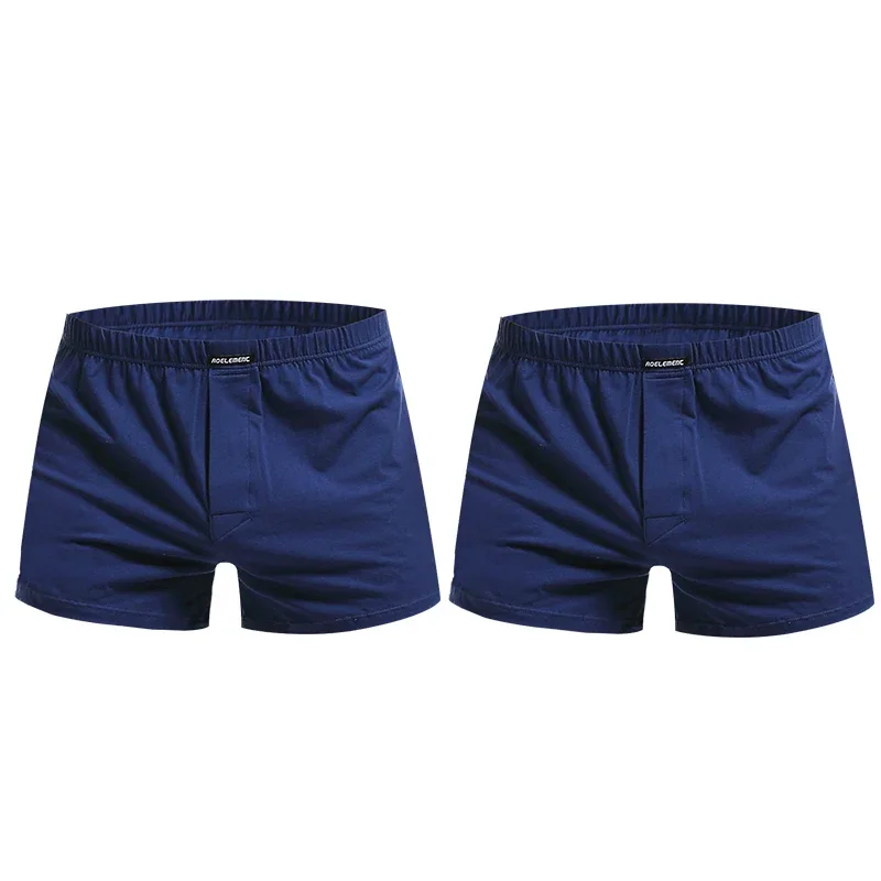 2 Stück Sommer-Baumwoll-Boxershorts für Herren, antibakteriell, bequeme Shorts, lässige Boxershorts, Aro-Hosen