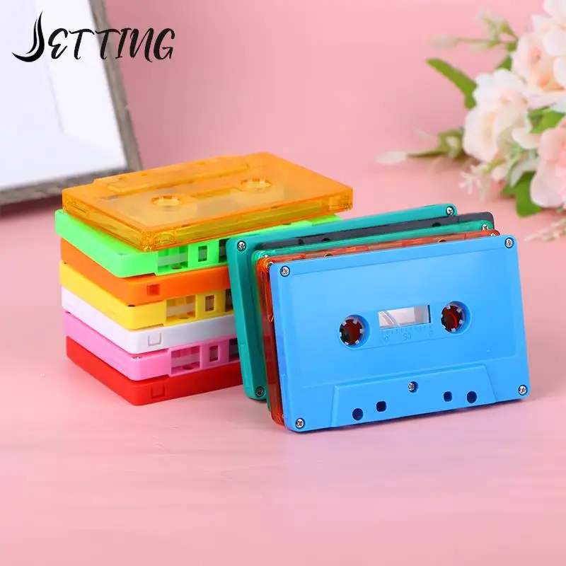 1Pc Plastic Color Blank Tape Case Audio Magnetic Audio Recording Cassette Tape Shell Empty Reel To Reel Cassette(no Tape Core)